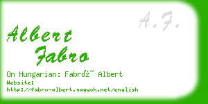 albert fabro business card